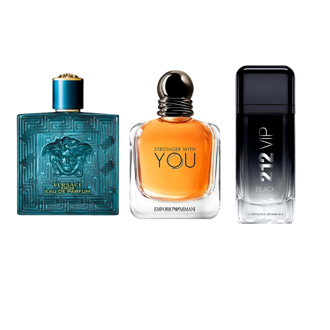 YouStronger, 212 vip black, Eros Versace